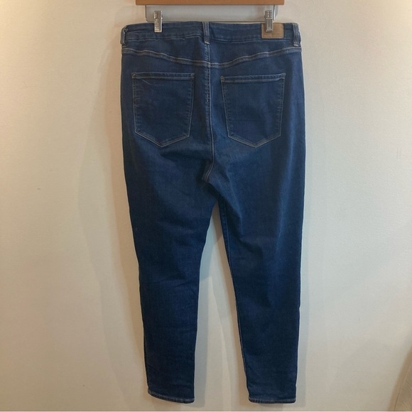 AMERICAN EAGLE  Sz 14 Super High Rise Dark Wash Jeggings Jeans - Picture 7 of 8